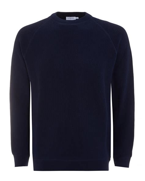 navy blue crewneck sweater.